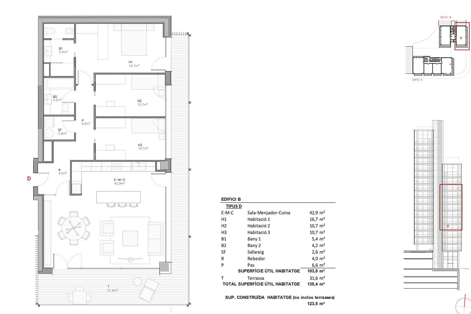 Pis en venda a Escaldes Engordany, 3 habitacions, 123 metres