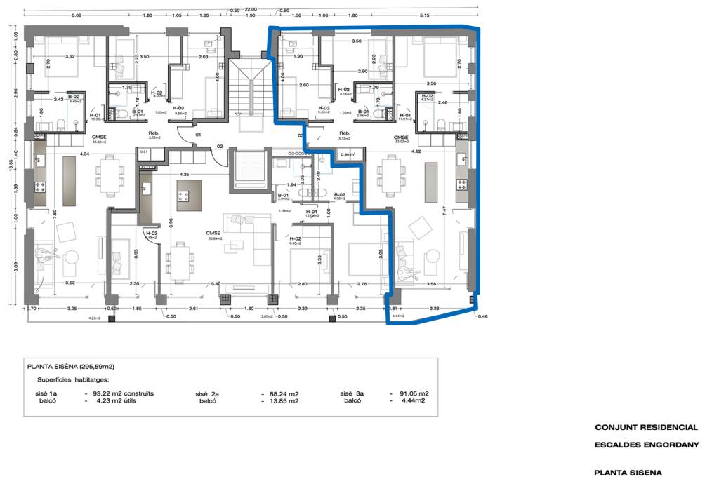 Ático en venta en Escaldes Engordany, 3 habitaciones, 91 metros